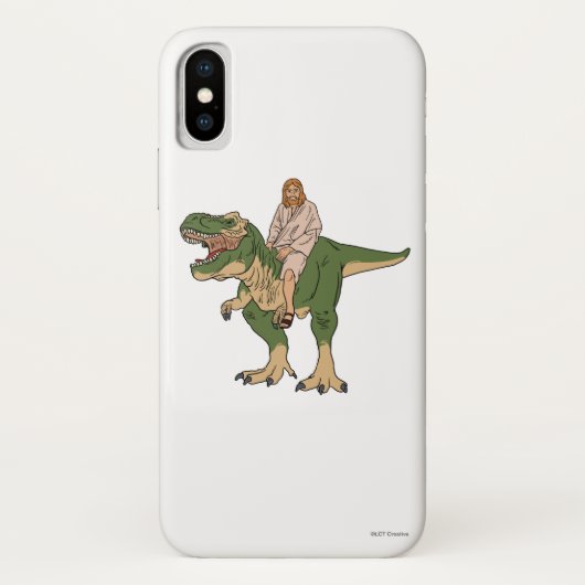 Jesus Riding T-Rex Case-Mate iPhone Hülle (Rückseite)