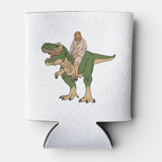 Jesus Riding T-Rex Dosenkühler (Vorderseite)