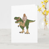 Jesus Riding T-Rex Karte (Gelbe Blume)