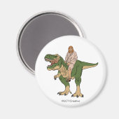 Jesus Riding T-Rex Magnet (Vorderseite/Rückseite)