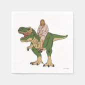 Jesus Riding T-Rex Serviette (Vorderseite)
