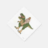 Jesus Riding T-Rex Serviette (Ecke)