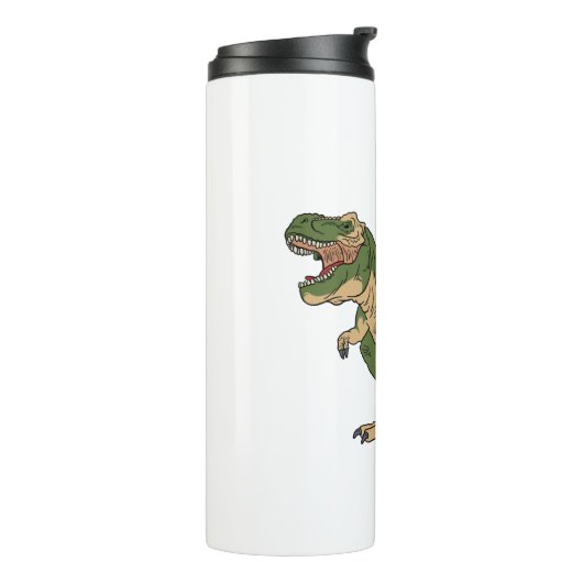 Jesus Riding T-Rex Thermosbecher (Nach links gedreht)