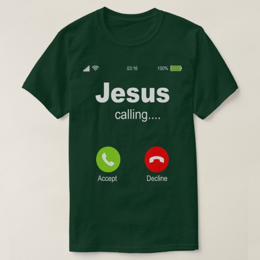 Jesus rief die Christliche religiöse Bibelkirche T-Shirt (Design vorne)