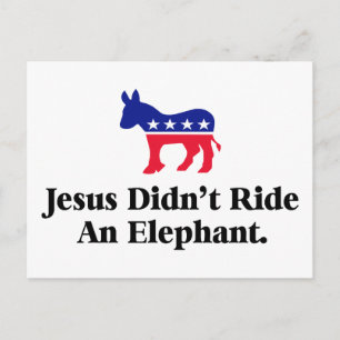 Jesus ritt kein Elefant - Anti-Trump-GOP Postkarte