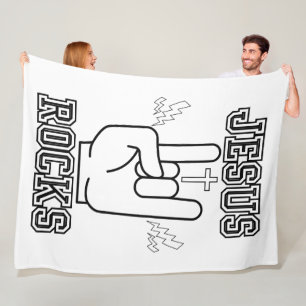 Jesus Rocks Biblicum Festival W/B Fleecedecke