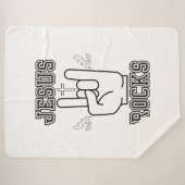 Jesus Rocks Biblicum Festival W/B Sherpadecke (Vorderseite (Horizontal))