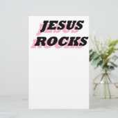 JESUS ROCKS BRIEFPAPIER (Stehend Vorderseite)