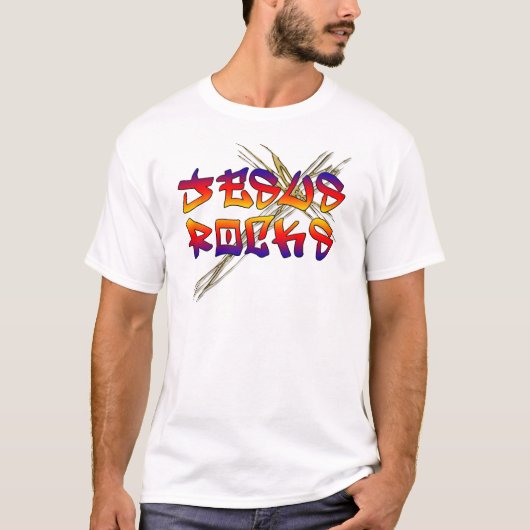 Jesus Rocks Christlich T-Shirt (Vorderseite)