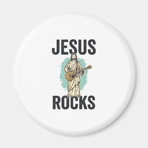 Jesus Rocks Gitarre Vintage Christliche Gravur Des Magnet