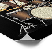 Jesus Rocks Music Funny Christlich Drummer Design Poster (Ecke)