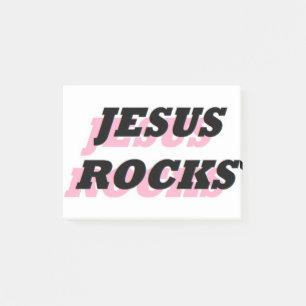 JESUS ROCKS POST-IT KLEBEZETTEL