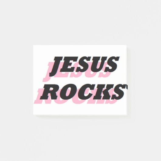 JESUS ROCKS POST-IT KLEBEZETTEL (Vorderseite)