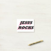 JESUS ROCKS POST-IT KLEBEZETTEL (Auf Schreibtisch)