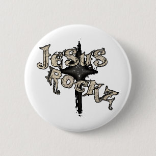 Jesus Rockz christlich Button