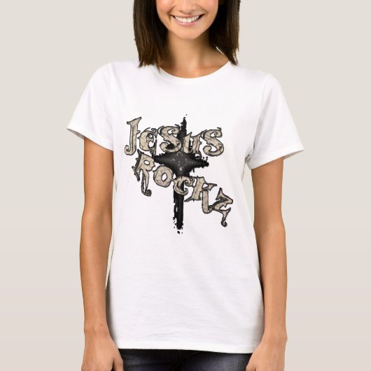 Jesus Rockz Christlich T-Shirt (Vorderseite)