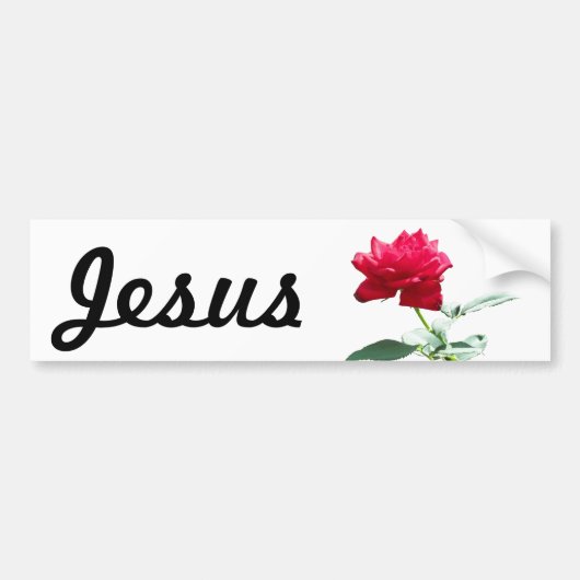 Jesus Rose Autoaufkleber (Vorne)