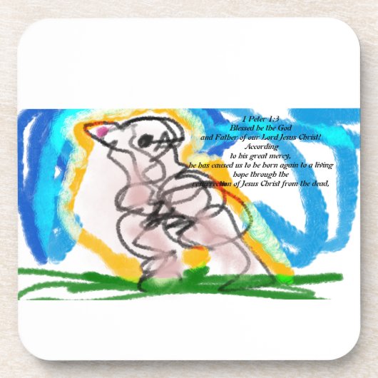 Jesus-Rose Getränkeuntersetzer (Vorderseite)