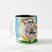 Jesus-Rose Zweifarbige Tasse (Vorderseite Links)