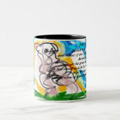 Jesus-Rose Zweifarbige Tasse (Mittel)