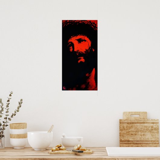Jesus "rot" Christ Poster (Küche)