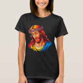 Jesus Rtrait Art Christian Religious T-Shirt (Vorderseite)
