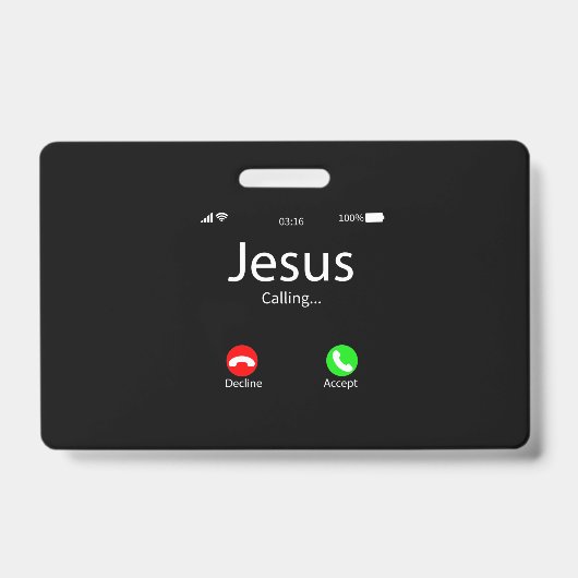 Jesus ruft Christlich Ausweis (Vorderseite)