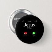 Jesus ruft Christlich Button (Vorne & Hinten)