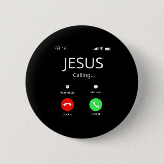 Jesus ruft - Christlich Button