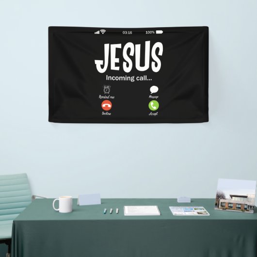 Jesus ruft Christlich den eingehenden Ruf an Banner (Messeveranstaltung)