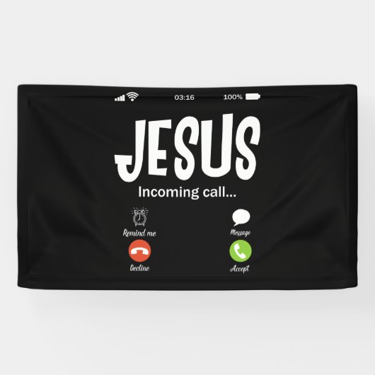 Jesus ruft Christlich den eingehenden Ruf an Banner (Horizontal)