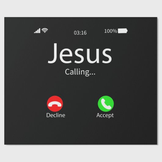 Jesus ruft Christlich Geschenkpapier (Flach)