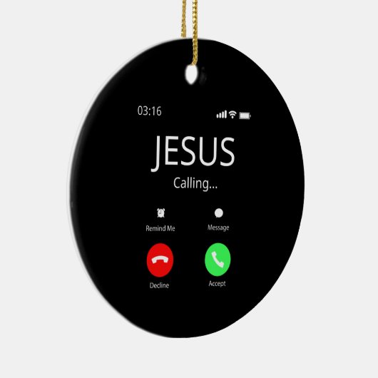 Jesus ruft - Christlich Keramik Ornament (Rechts)