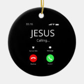 Jesus ruft - Christlich Keramik Ornament (Vorne)