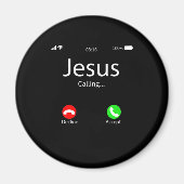 Jesus ruft Christlich Magnet (Vorne)