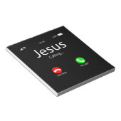 Jesus ruft Christlich Notizblock (angewinkelt)