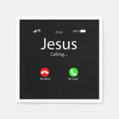 Jesus ruft Christlich Serviette (Vorderseite)