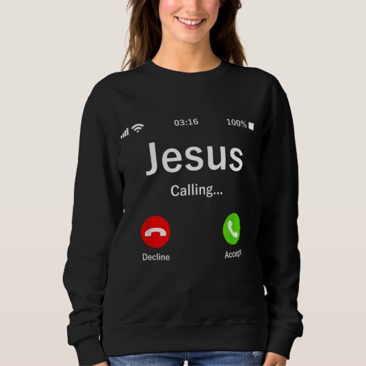 Jesus ruft - Christlich Sweatshirt (Vorderseite)