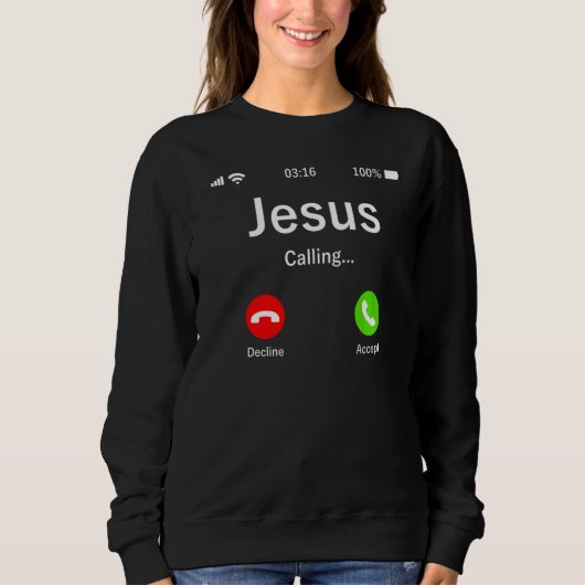 Jesus ruft Christlich Sweatshirt (Vorderseite)