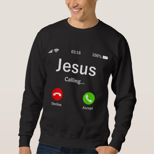 Jesus ruft - Christlich Sweatshirt (Vorderseite)