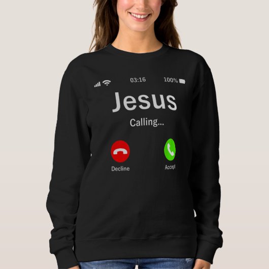 Jesus ruft Christlich Sweatshirt (Vorderseite)