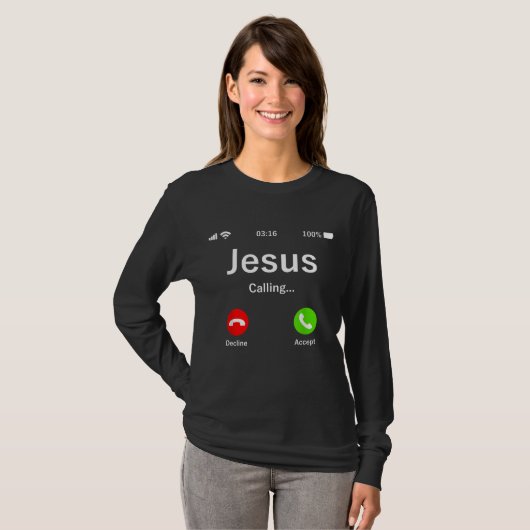 Jesus ruft - Christlich T-Shirt (Vorne ganz)