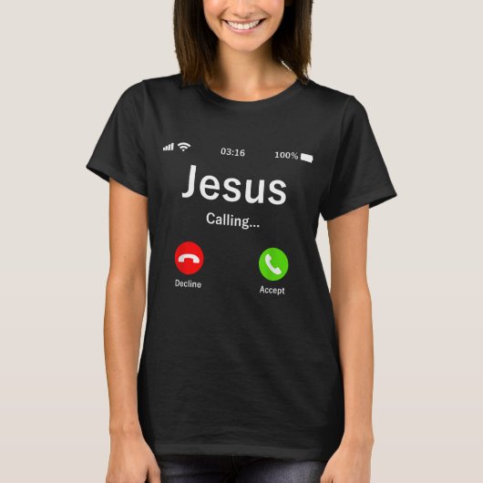 Jesus ruft - Christlich T-Shirt (Vorderseite)