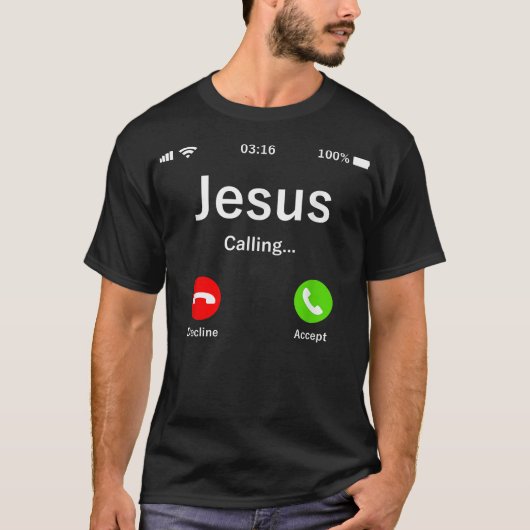 Jesus ruft Christlich T-Shirt (Vorderseite)