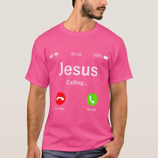 Jesus ruft - Christlich T-Shirt (Vorderseite)