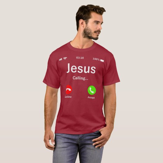 Jesus ruft Christlich T-Shirt (Vorne ganz)