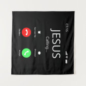 Jesus ruft - Christlich Wandteppich (Vorderseite (Horizontal))