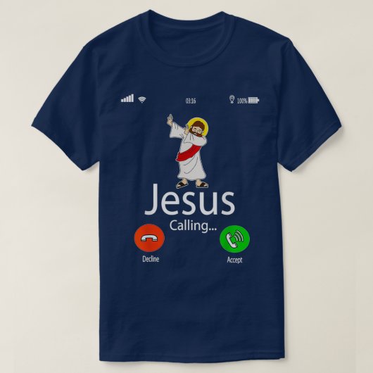 Jesus ruft Weihnachtsgeschenk T-Shirt (Design vorne)