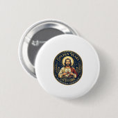 Jesus Ruhestand Vintage-Shirt Christlich Button (Vorne & Hinten)