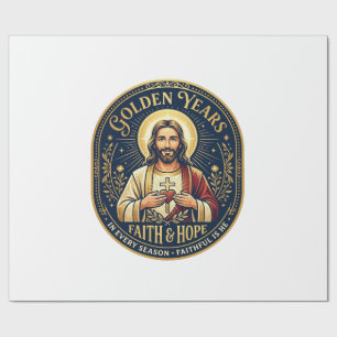 Jesus Ruhestand Vintage-Shirt Christlich Geschenkpapier